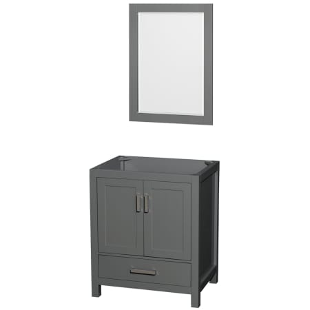 A large image of the Wyndham Collection WCS141430SSXXM24 Dark Gray / Brushed Chrome Hardware