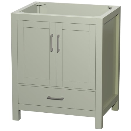 A large image of the Wyndham Collection WCS141430SSXXMXX Light Green / Brushed Nickel Hardware