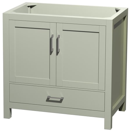 A large image of the Wyndham Collection WCS141436SSXXMXX Light Green / Brushed Nickel Hardware