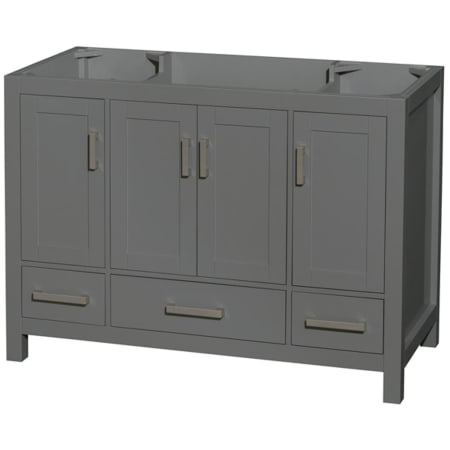 A large image of the Wyndham Collection WCS141448SSXXMXX Dark Gray / Brushed Chrome Hardware