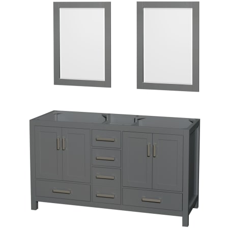 A large image of the Wyndham Collection WCS141460DSXXM24 Dark Gray / Brushed Chrome Hardware