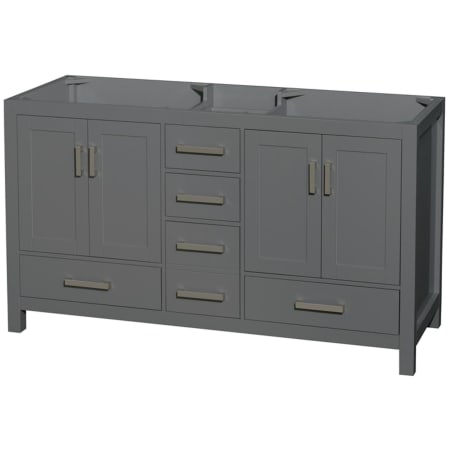 A large image of the Wyndham Collection WCS141460DSXXMXX Dark Gray / Brushed Chrome Hardware