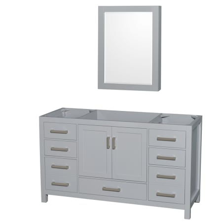 A large image of the Wyndham Collection WCS141460SSXXMED Gray