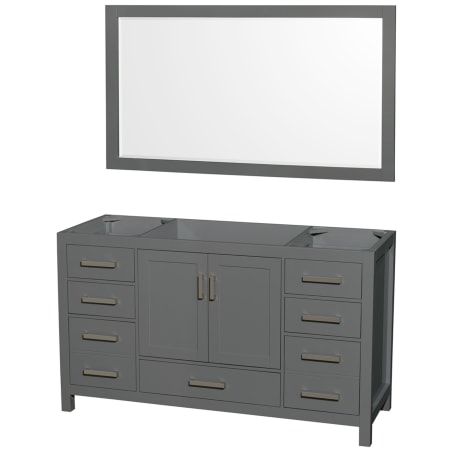 A large image of the Wyndham Collection WCS141460SSXXM58 Dark Gray / Brushed Chrome Hardware