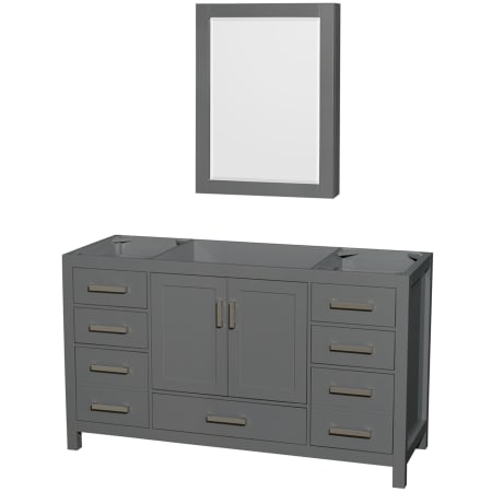 A large image of the Wyndham Collection WCS141460SSXXMED Dark Gray / Brushed Chrome Hardware