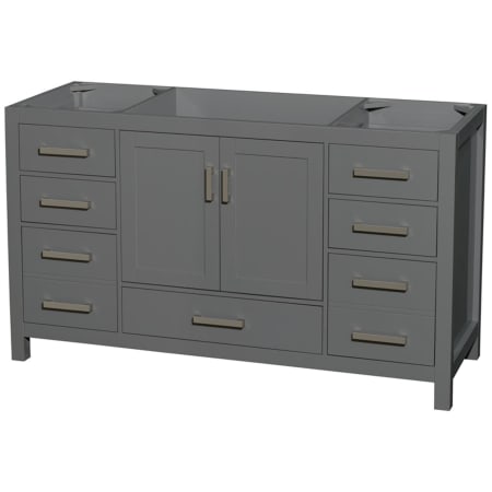 A large image of the Wyndham Collection WCS141460SSXXMXX Dark Gray / Brushed Chrome Hardware