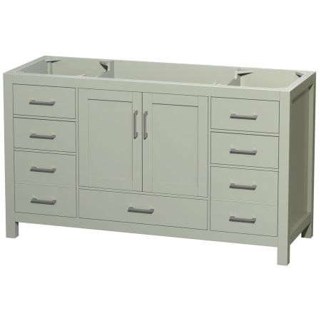 A large image of the Wyndham Collection WCS141460SSXXMXX Light Green / Brushed Nickel Hardware