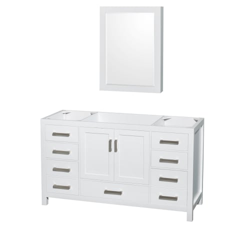 A large image of the Wyndham Collection WCS141460SSXXMED White