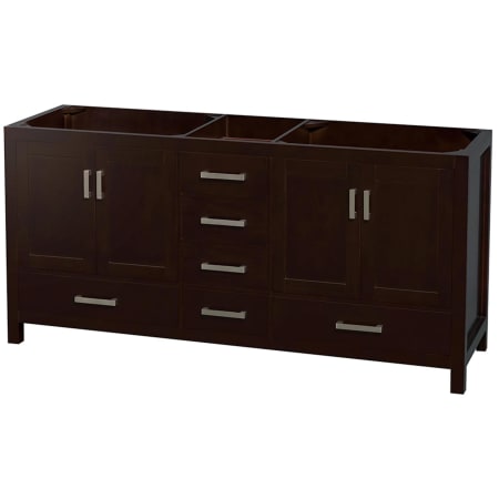 A large image of the Wyndham Collection WC-1414-72-DBL-UM-VAN Espresso