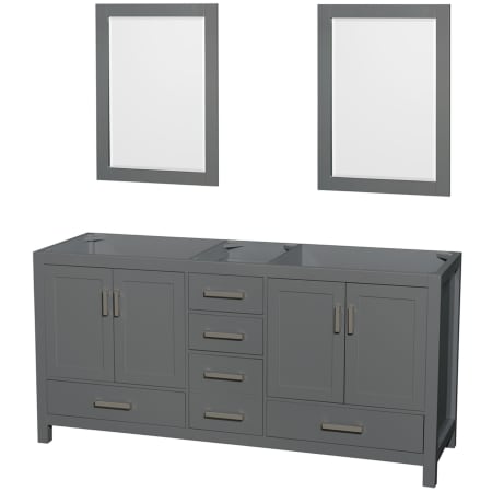 A large image of the Wyndham Collection WCS141472DSXXM24 Dark Gray / Brushed Chrome Hardware