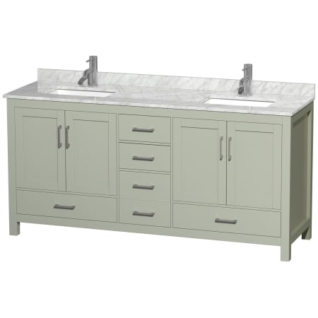 A large image of the Wyndham Collection WCS141472DUNSMXX Light Green / Brushed Nickel Hardware