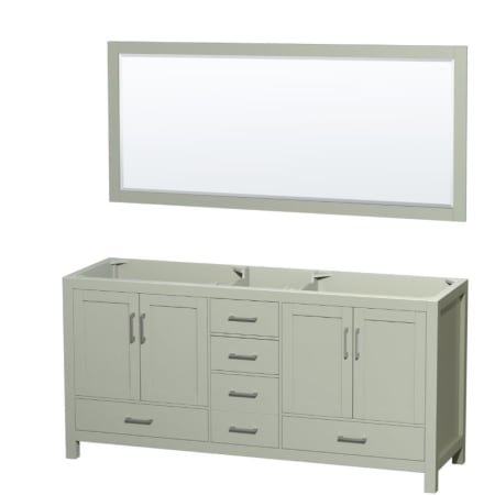 A large image of the Wyndham Collection WCS141472DSXXM70 Light Green / Brushed Nickel Hardware