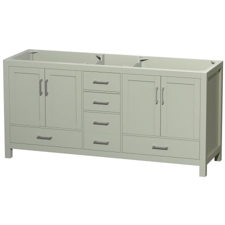 A large image of the Wyndham Collection WCS141472DSXXMXX Light Green / Brushed Nickel Hardware