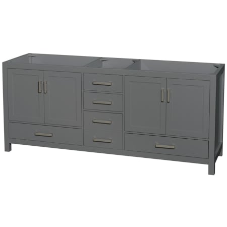 A large image of the Wyndham Collection WCS141480DSXXMXX Dark Gray / Brushed Chrome Hardware