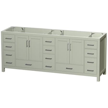 A large image of the Wyndham Collection WCS141484DSXXMXX Light Green / Brushed Nickel Hardware