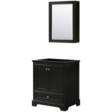 A large image of the Wyndham Collection WCS202030SCXSXXMED Dark Espresso / Polished Chrome Hardware