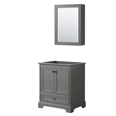 A large image of the Wyndham Collection WCS202030SCXSXXMED Dark Gray / Matte Black Hardware