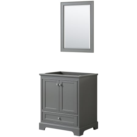 A large image of the Wyndham Collection WCS202030SCXSXXM24 Dark Gray / Polished Chrome Hardware