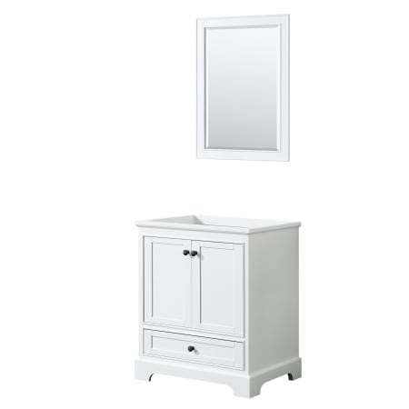 A large image of the Wyndham Collection WCS202030SCXSXXM24 White / Matte Black Hardware