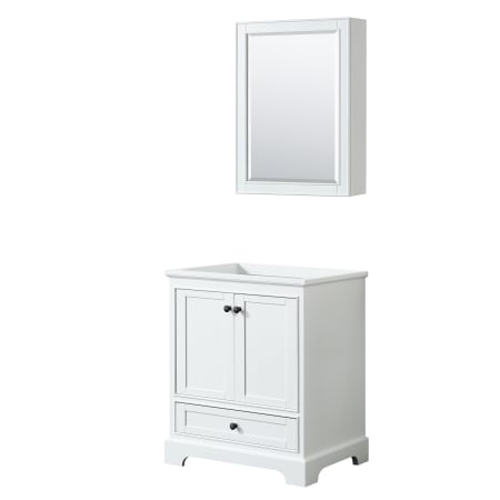 A large image of the Wyndham Collection WCS202030SCXSXXMED White / Matte Black Hardware