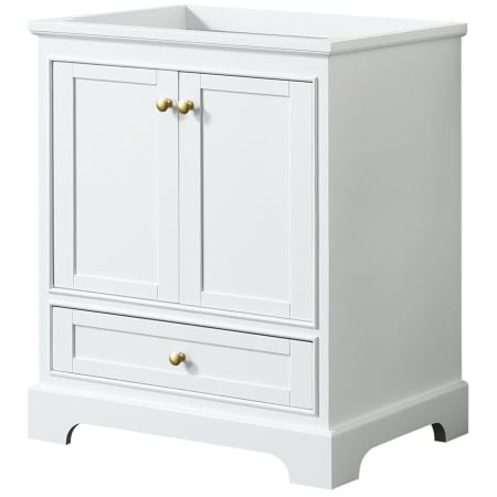 A large image of the Wyndham Collection WCS202030SCXSXXMXX White / Brushed Gold Hardware