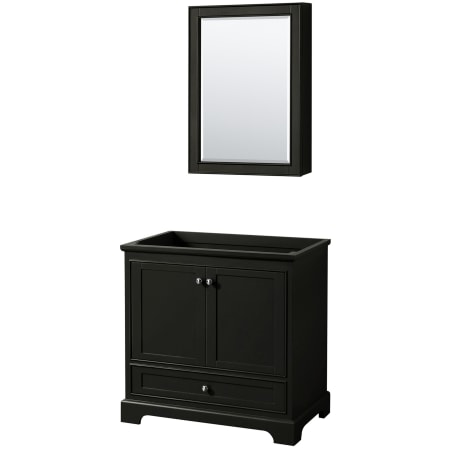 A large image of the Wyndham Collection WCS202036SCXSXXMED Dark Espresso / Polished Chrome Hardware