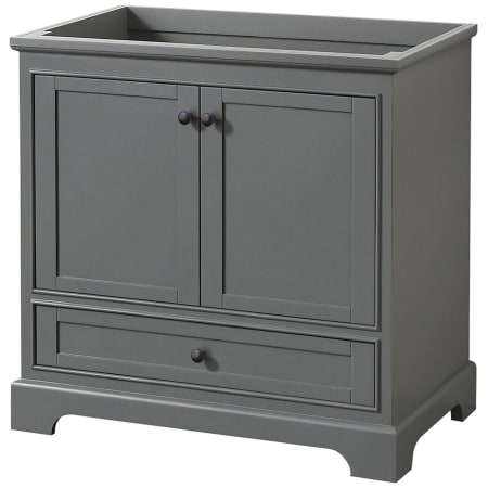 A large image of the Wyndham Collection WCS202036SCXSXXMXX Dark Gray / Matte Black Hardware
