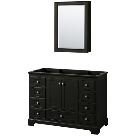 A large image of the Wyndham Collection WCS202048SCXSXXMED Dark Espresso / Polished Chrome Hardware