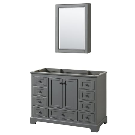 A large image of the Wyndham Collection WCS202048SCXSXXMED Dark Gray / Matte Black Hardware