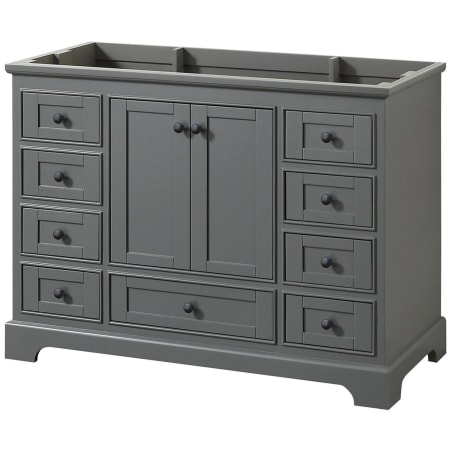 A large image of the Wyndham Collection WCS202048SCXSXXMXX Dark Gray / Matte Black Hardware