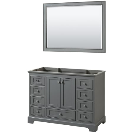 A large image of the Wyndham Collection WCS202048SCXSXXM46 Dark Gray / Polished Chrome Hardware