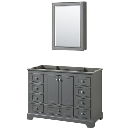 A large image of the Wyndham Collection WCS202048SCXSXXMED Dark Gray / Polished Chrome Hardware