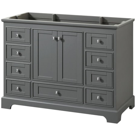 A large image of the Wyndham Collection WCS202048SCXSXXMXX Dark Gray / Polished Chrome Hardware