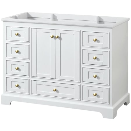 A large image of the Wyndham Collection WCS202048SCXSXXMXX White / Brushed Gold Hardware
