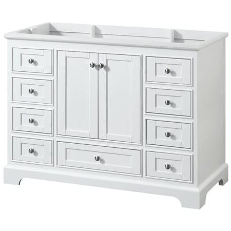 A large image of the Wyndham Collection WCS202048SCXSXXMXX White / Polished Chrome Hardware