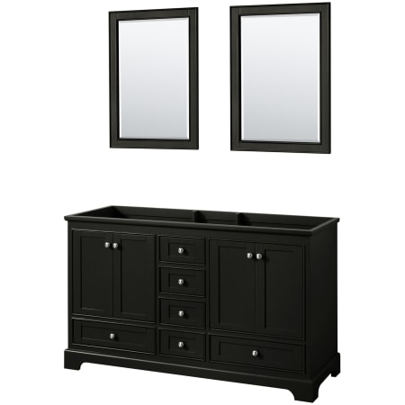 A large image of the Wyndham Collection WCS202060DCXSXXM24 Dark Espresso / Polished Chrome Hardware