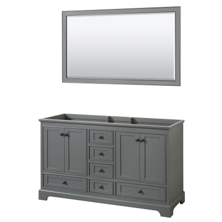 A large image of the Wyndham Collection WCS202060DCXSXXM58 Dark Gray / Matte Black Hardware