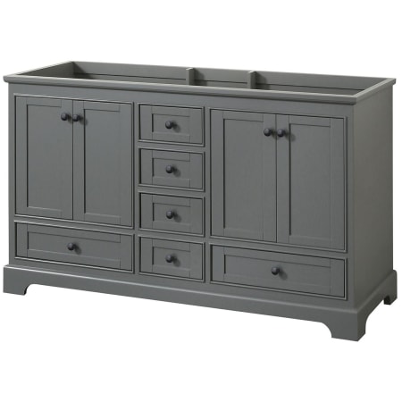A large image of the Wyndham Collection WCS202060DCXSXXMXX Dark Gray / Matte Black Hardware