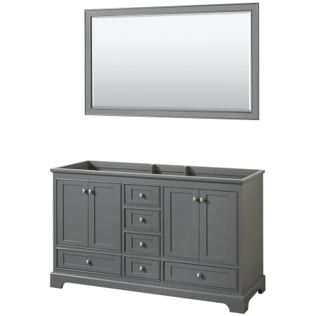 A large image of the Wyndham Collection WCS202060DCXSXXM58 Dark Gray / Polished Chrome Hardware