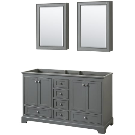 A large image of the Wyndham Collection WCS202060DCXSXXMED Dark Gray / Polished Chrome Hardware