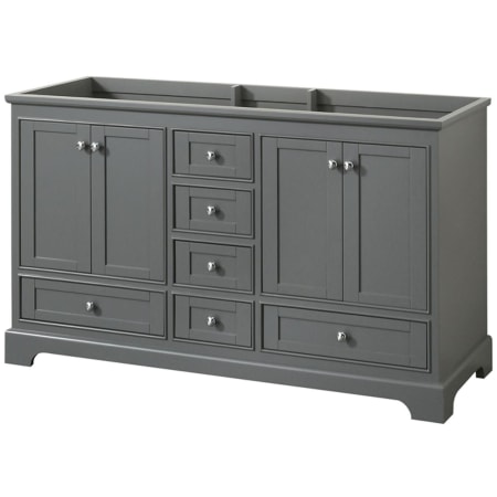 A large image of the Wyndham Collection WCS202060DCXSXXMXX Dark Gray / Polished Chrome Hardware