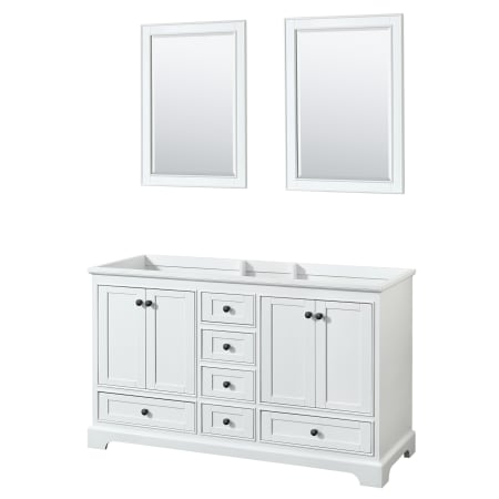 A large image of the Wyndham Collection WCS202060DCXSXXM24 White / Matte Black Hardware