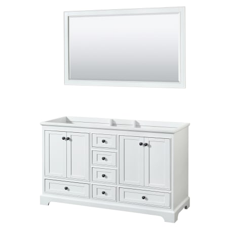 A large image of the Wyndham Collection WCS202060DCXSXXM58 White / Matte Black Hardware