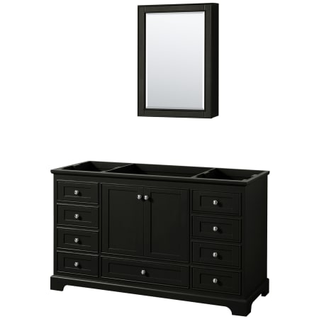 A large image of the Wyndham Collection WCS202060SCXSXXMED Dark Espresso / Polished Chrome Hardware