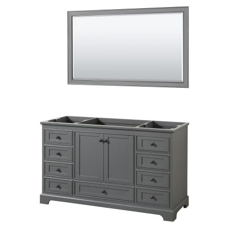 A large image of the Wyndham Collection WCS202060SCXSXXM58 Dark Gray / Matte Black Hardware