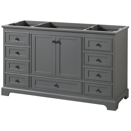 A large image of the Wyndham Collection WCS202060SCXSXXMXX Dark Gray / Matte Black Hardware