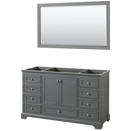 A large image of the Wyndham Collection WCS202060SCXSXXM58 Dark Gray / Polished Chrome Hardware