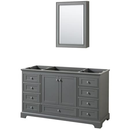 A large image of the Wyndham Collection WCS202060SCXSXXMED Dark Gray / Polished Chrome Hardware