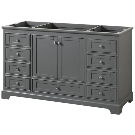 A large image of the Wyndham Collection WCS202060SCXSXXMXX Dark Gray / Polished Chrome Hardware