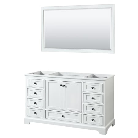 A large image of the Wyndham Collection WCS202060SCXSXXM58 White / Matte Black Hardware